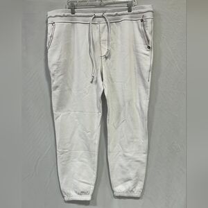 True Religion men big T 2XL jogger sweatpants white grangecore athleisure sport